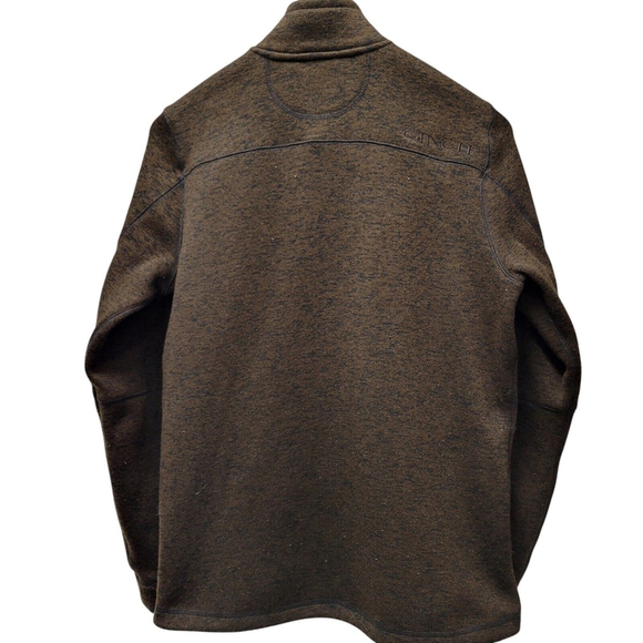 Cinch Full-Zip Fleece Jacket Brown Size Small Men's Pre-owned Condition - Picture 2 of 10